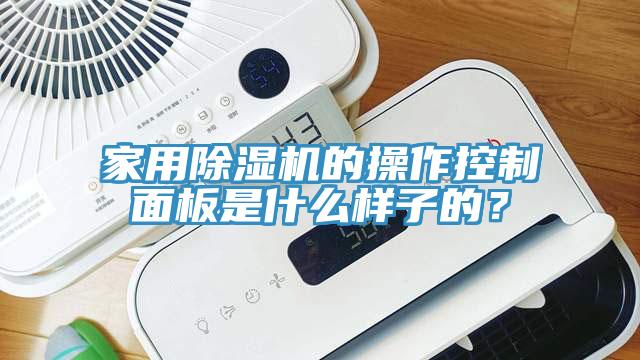 家用除濕機的操作控制面板是什么樣子的？