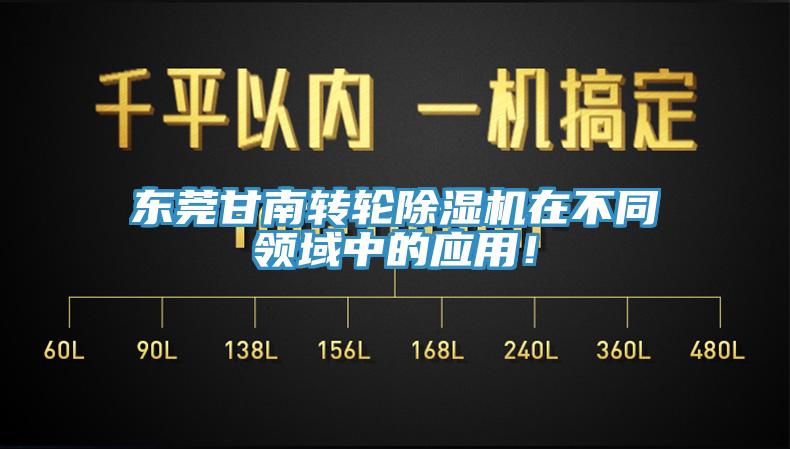 東莞甘南轉輪除濕機在不同領域中的應用！