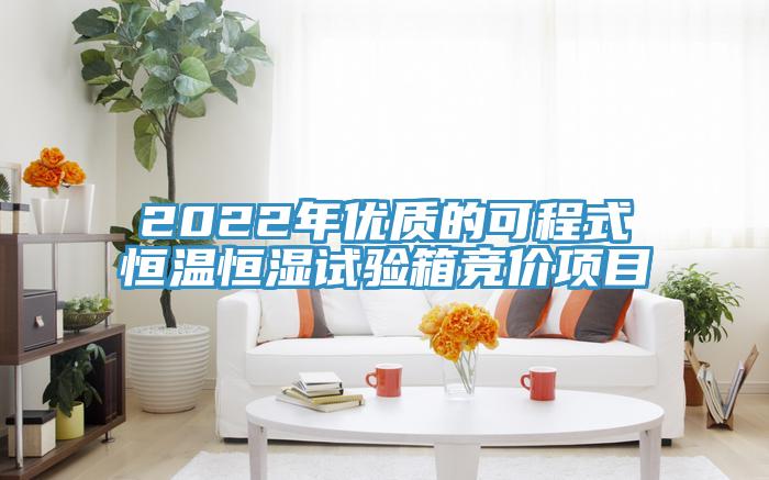 2022年優(yōu)質(zhì)的可程式恒溫恒濕試驗箱競價項目