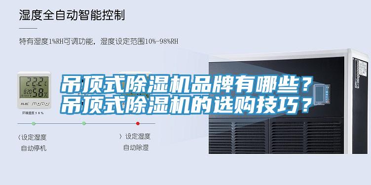 吊頂式除濕機品牌有哪些？吊頂式除濕機的選購技巧？